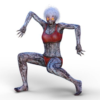 bir kadın zombi 3d cg işleme