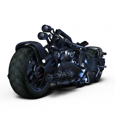 bir motosiklet 3d cg render
