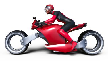 3d cg işleme bir süper kadın binici