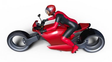 3d cg işleme bir süper kadın binici