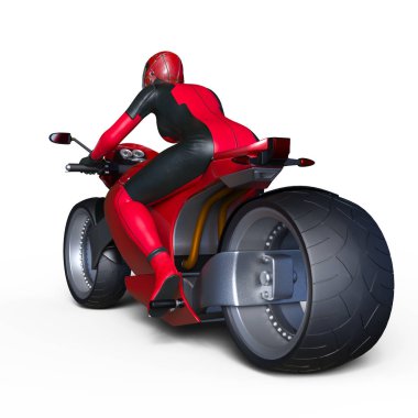 3d cg işleme bir süper kadın binici