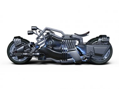 bir motosiklet 3d cg render