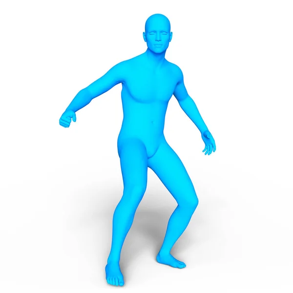 3D CG แสดงร่างกายของผู้ชาย — ภาพถ่ายสต็อก