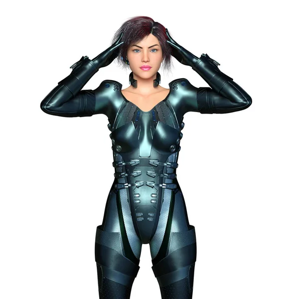 3d cg işleme süper bir kadın