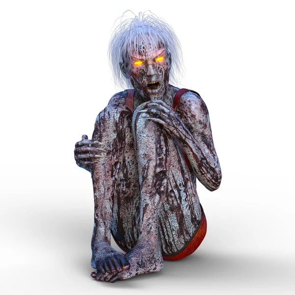 bir kadın zombi 3d cg işleme