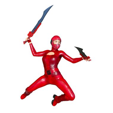 Süper kadın fencer 3d cg render