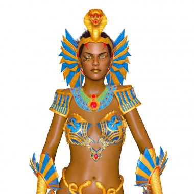 bir kadın şövalye 3d cg render