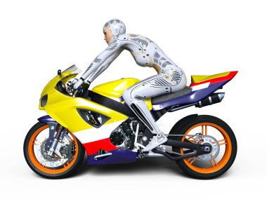 3d cg işleme bir süper kadın binici