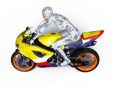 3d cg işleme bir süper kadın binici