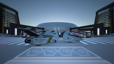 gelecek şehir 3d cg işleme