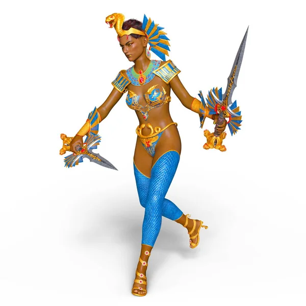 bir kadın şövalye 3d cg render