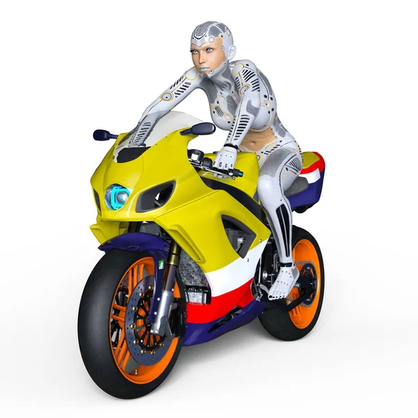 3d cg işleme bir süper kadın binici