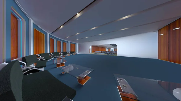 会議室の 3 d cg のレンダリング — ストック写真