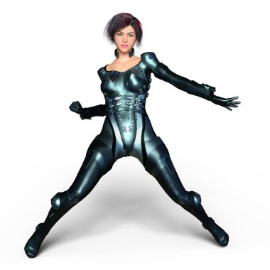 3d cg işleme süper bir kadın