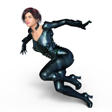 3d cg işleme süper bir kadın