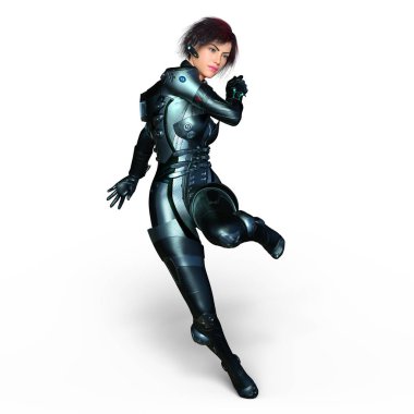 3d cg işleme süper bir kadın