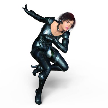 3d cg işleme süper bir kadın