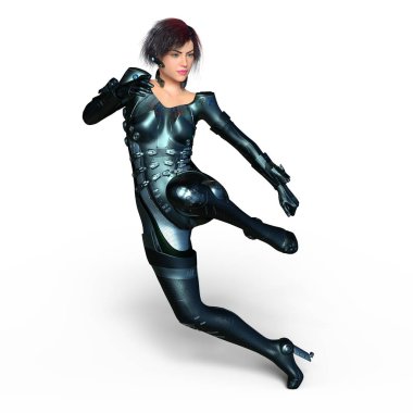 3d cg işleme süper bir kadın