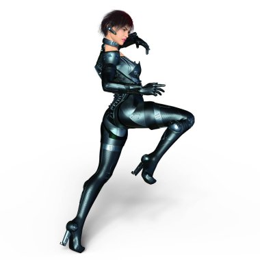 3d cg işleme süper bir kadın