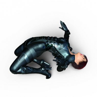 3d cg işleme süper bir kadın