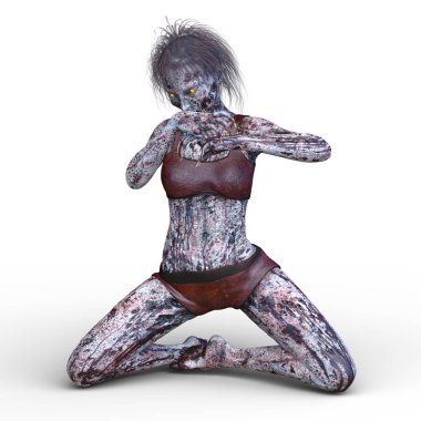 bir kadın zombi 3d cg işleme