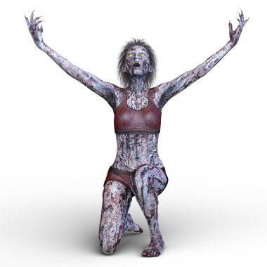 bir kadın zombi 3d cg işleme