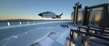 gelecek şehir 3d cg işleme