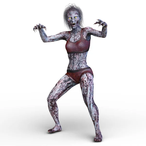 3D CG rendering of a female zombie — Stock Photo, Image