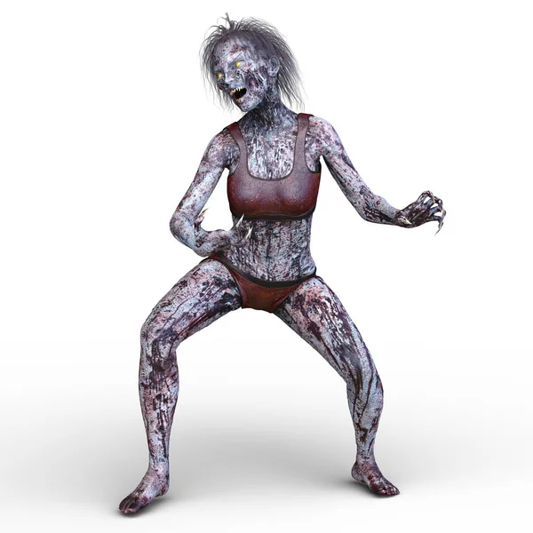 bir kadın zombi 3d cg işleme
