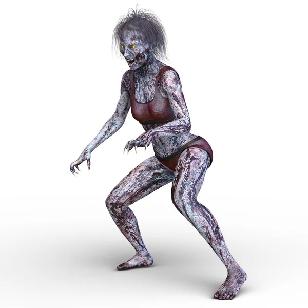 bir kadın zombi 3d cg işleme