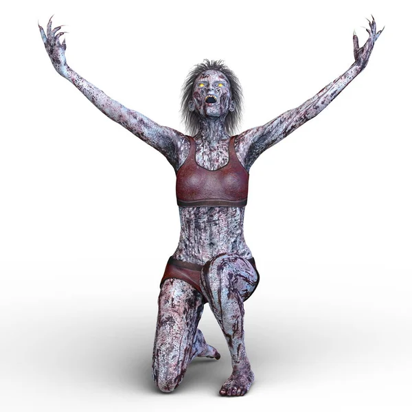 bir kadın zombi 3d cg işleme