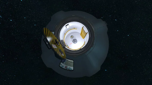 3D cg-rendering av en utrymme lander — Stockfoto