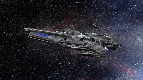 bir uzay gemisi 3d cg render