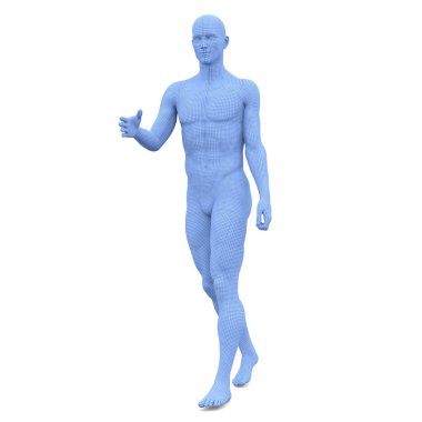 bir erkek vücudunun 3d cg işleme