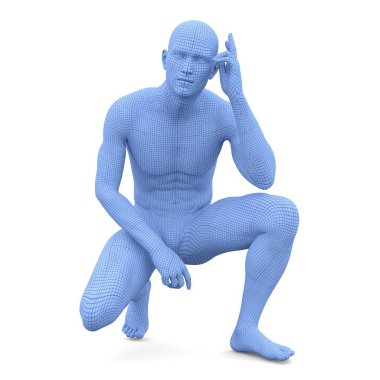 bir erkek vücudunun 3d cg işleme