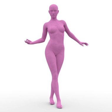 bir kadın bedeninin 3d cg render