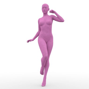 bir kadın bedeninin 3d cg render