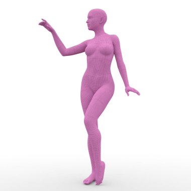 bir kadın bedeninin 3d cg render