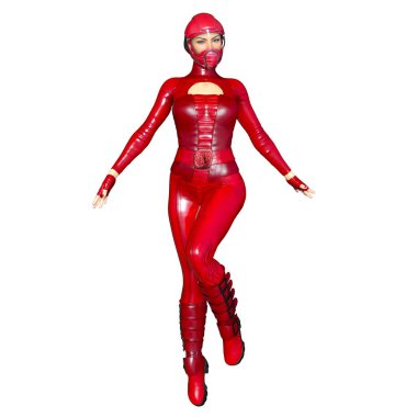 3d cg işleme süper bir kadın