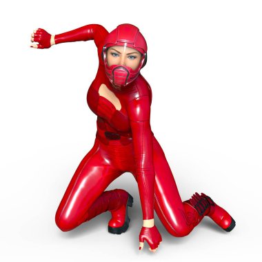 3d cg işleme süper bir kadın