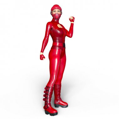 3d cg işleme süper bir kadın