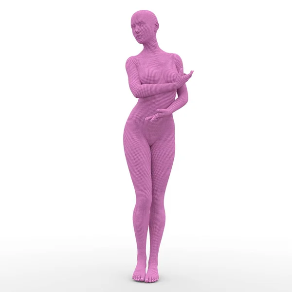 3D CG рендеринг женского тела — стоковое фото