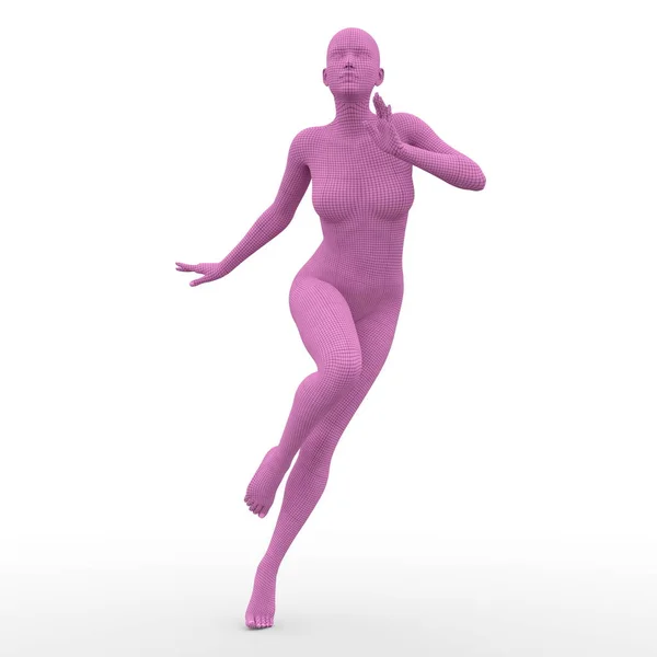3D cg Darstellung eines weiblichen Körpers — Stockfoto