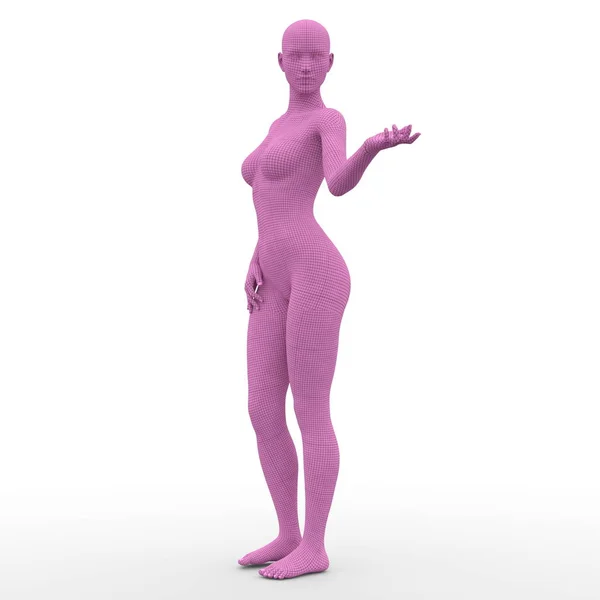 3D cg-rendering av en kvinnlig kropp — Stockfoto