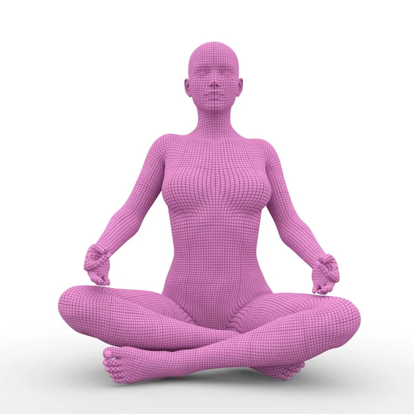 3D CG візуалізація жіночого тіла — стокове фото
