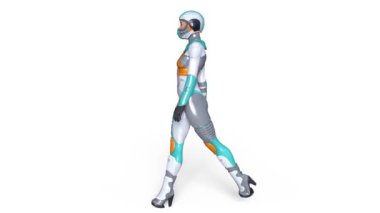 3d cg işlenmesi bir yürüyüş süper kadın