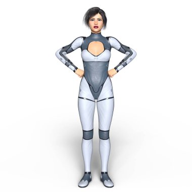 3d cg işleme süper bir kadın