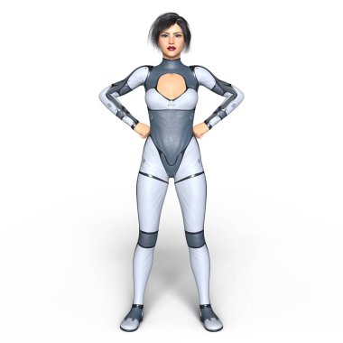 3d cg işleme süper bir kadın