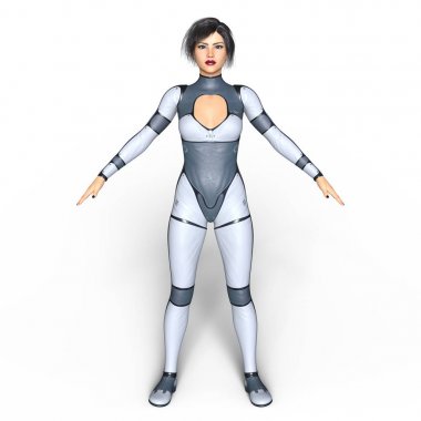 3d cg işleme süper bir kadın