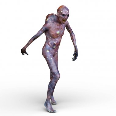 3d cg işleme bir zombi